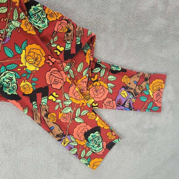 Halloween Lularoe Womens Leggings TC2 Tall Curvy 2 Frankenstein Red NOV127E - Picture 5 of 10